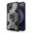 For iPhone 13 Space PC+TPU Ring Holder Protective Case(Grey) - 1