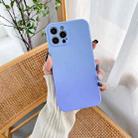 For iPhone 11 Pro Straight Edge Gradient Hand-feel Paint Shockproof TPU Case (Light Blue) - 1