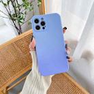For iPhone 11 Pro Max Straight Edge Gradient Hand-feel Paint Shockproof TPU Case (Light Blue) - 1