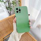 For iPhone 12 Pro Straight Edge Gradient Hand-feel Paint Shockproof TPU Case(Green) - 1