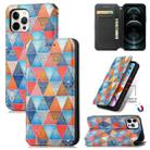 For iPhone 13 mini Colorful Magnetic Horizontal Flip PU Leather Case with Holder & Card Slot & Wallet (Rhombus Mandala) - 1