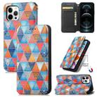 For iPhone 13 Colorful Magnetic Horizontal Flip PU Leather Case with Holder & Card Slot & Wallet(Rhombus Mandala) - 1