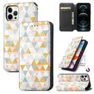 For iPhone 13 Colored Drawing Magnetic Horizontal Flip PU Leather Case with Holder & Card Slots & Wallet(Nordic Rhombus) - 1