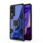 Space PC+TPU Ring Holder Protective Case For vivo V21e 5G(Blue) - 1