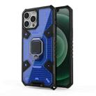 For iPhone 13 Pro Max Space PC+TPU Ring Holder Protective Case (Blue) - 1