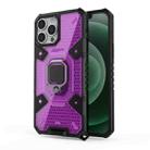 For iPhone 13 Pro Max Space PC+TPU Ring Holder Protective Case (Purple) - 1