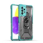 For Samsung Galaxy A72 5G / 4G PC + TPU Shockproof Protective Case with Metal Ring Holder(Green) - 1