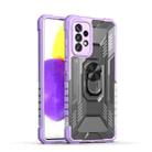 For Samsung Galaxy A72 5G / 4G PC + TPU Shockproof Protective Case with Metal Ring Holder(Purple) - 1