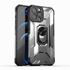 PC + TPU Shockproof Protective Case with Metal Ring Holder For iPhone 13 Pro Max(Black) - 1