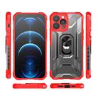 PC + TPU Shockproof Protective Case with Metal Ring Holder For iPhone 13 Pro Max(Red) - 2