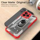 PC + TPU Shockproof Protective Case with Metal Ring Holder For iPhone 13 Pro Max(Red) - 3
