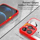PC + TPU Shockproof Protective Case with Metal Ring Holder For iPhone 13 Pro Max(Red) - 4
