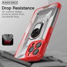 PC + TPU Shockproof Protective Case with Metal Ring Holder For iPhone 13 Pro Max(Red) - 6