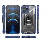 PC + TPU Shockproof Protective Case with Metal Ring Holder For iPhone 13 Pro Max(Blue) - 2