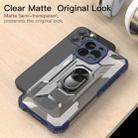 PC + TPU Shockproof Protective Case with Metal Ring Holder For iPhone 13 Pro Max(Blue) - 3