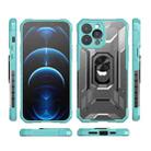 PC + TPU Shockproof Protective Case with Metal Ring Holder For iPhone 13 Pro Max(Green) - 2