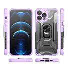 PC + TPU Shockproof Protective Case with Metal Ring Holder For iPhone 13 Pro Max(Purple) - 2