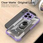 PC + TPU Shockproof Protective Case with Metal Ring Holder For iPhone 13 Pro Max(Purple) - 3