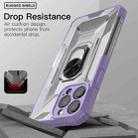 PC + TPU Shockproof Protective Case with Metal Ring Holder For iPhone 13 Pro Max(Purple) - 6