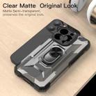 PC + TPU Shockproof Protective Case with Metal Ring Holder For iPhone 13 Pro(Black) - 3