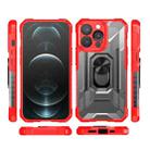 PC + TPU Shockproof Protective Case with Metal Ring Holder For iPhone 13 Pro(Red) - 2