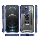 PC + TPU Shockproof Protective Case with Metal Ring Holder For iPhone 13 Pro(Blue) - 2