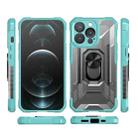 PC + TPU Shockproof Protective Case with Metal Ring Holder For iPhone 13 Pro(Green) - 2