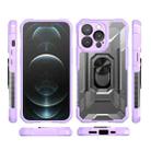 PC + TPU Shockproof Protective Case with Metal Ring Holder For iPhone 13 Pro(Purple) - 2