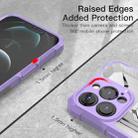 PC + TPU Shockproof Protective Case with Metal Ring Holder For iPhone 13 Pro(Purple) - 4