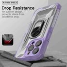 PC + TPU Shockproof Protective Case with Metal Ring Holder For iPhone 13 Pro(Purple) - 6