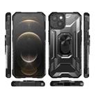 PC + TPU Shockproof Protective Case with Metal Ring Holder For iPhone 13(Black) - 2