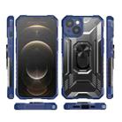 PC + TPU Shockproof Protective Case with Metal Ring Holder For iPhone 13(Blue) - 2