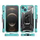 PC + TPU Shockproof Protective Case with Metal Ring Holder For iPhone 13(Green) - 2