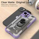 PC + TPU Shockproof Protective Case with Metal Ring Holder For iPhone 13(Purple) - 3