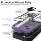 PC + TPU Shockproof Protective Case with Metal Ring Holder For iPhone 13(Purple) - 5