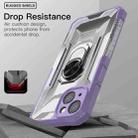 PC + TPU Shockproof Protective Case with Metal Ring Holder For iPhone 13(Purple) - 6