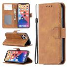For iPhone 13 mini Longan Texture Horizontal Flip PU Leather Case with Holder & Card Slots & Wallet & Photo Frame (Brown) - 1