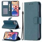 For iPhone 13 mini Longan Texture Horizontal Flip PU Leather Case with Holder & Card Slots & Wallet & Photo Frame (Green) - 1