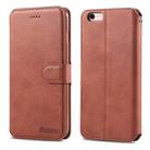 For iPhone 6 / 6s AZNS Calf Texture Magnetic Horizontal Flip PU Leather Case with Holder & Card Slots & Photo Frame(Brown) - 1