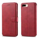 For iPhone 7 Plus / 8 Plus AZNS Calf Texture Magnetic Horizontal Flip PU Leather Case with Holder & Card Slots & Photo Frame(Red) - 1