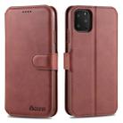 For iPhone 11 Pro Max AZNS Calf Texture Magnetic Horizontal Flip PU Leather Case with Holder & Card Slots & Photo Frame(Brown) - 1