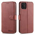 For iPhone 11 AZNS Calf Texture Magnetic Horizontal Flip PU Leather Case with Holder & Card Slots & Photo Frame(Brown) - 1