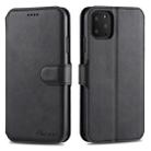 For iPhone 11 Pro AZNS Calf Texture Magnetic Horizontal Flip PU Leather Case with Holder & Card Slots & Photo Frame(Black) - 1