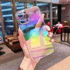 For iPhone 11 Pro Max Colorful Electroplating PC Protective Case (Purple Blue Green Yellow) - 1