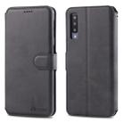 For Galaxy A7 2018 AZNS Calf Texture Magnetic Horizontal Flip PU Leather Case with Holder & Card Slots & Photo Frame(Black) - 1