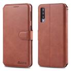 For Galaxy A7 2018 AZNS Calf Texture Magnetic Horizontal Flip PU Leather Case with Holder & Card Slots & Photo Frame(Brown) - 1