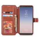 For Galaxy A7 2018 AZNS Calf Texture Magnetic Horizontal Flip PU Leather Case with Holder & Card Slots & Photo Frame(Brown) - 4