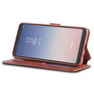 For Galaxy A7 2018 AZNS Calf Texture Magnetic Horizontal Flip PU Leather Case with Holder & Card Slots & Photo Frame(Brown) - 5