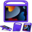 For iPad 10.2 2021 / 2020 / 2019 Handle Portable EVA Shockproof Protective Case with Triangle Holder(Purple) - 1