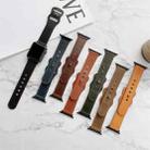 8-shape Buckle Retro Leather Watch Band For Apple Watch Series 8&7 41mm / SE 2&6&SE&5&4 40mm / 3&2&1 38mm(Dark Brown) - 2